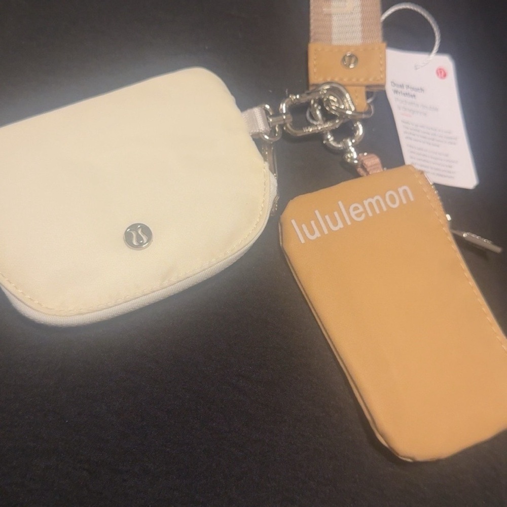 Lululemon Athletica Cream and Tan Wallet Set